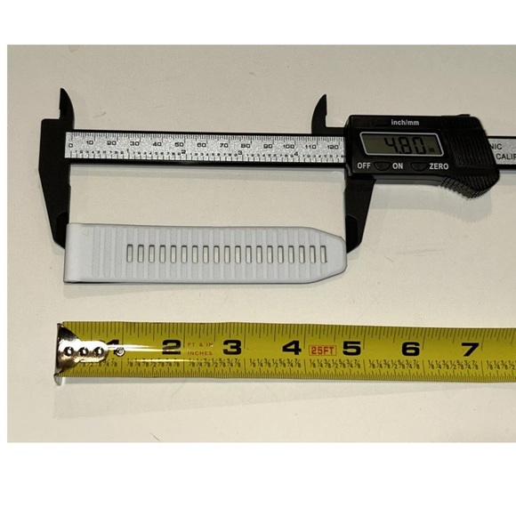 Watch Band 25mm White w Black Rubber Replacement 4 Nixon 51-30 Strap Garmin NEW! - Picture 10 of 12